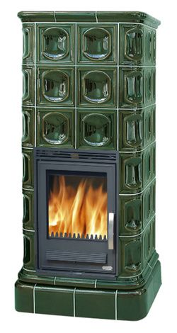 Печь-камин ABX Kaledonie KPI, зеленая в Красноярске